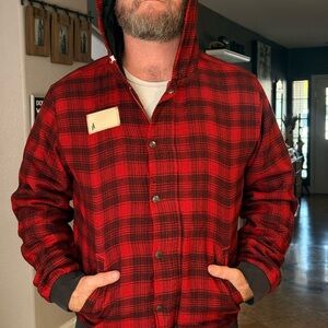 Vintage Altamont Skate Red Plaid Hooded Jacket